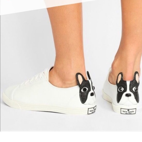 kate spade Shoes - Kate Spade | New York Lucie French Bulldog Sneakers in White Size 9.5